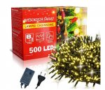 &Otilde;nnelikud inimesed j&otilde;ululamp 500 LED J&otilde;ulud LED 500, 34 meetrit soe valge