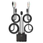 KVM l&uuml;liti - 2-portine DisplayPort 1.2 ja USB Type C KVM 3840x2160@60Hz, Juodas