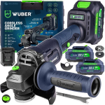 Akuga nurglihvimismasin Wuber W04501, 20 V, 125 mm, 2 akuga 4.0 Ah ja laadijaga