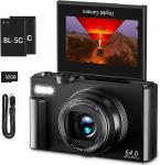 Digitaalne 4K kaamera 64MP-ga, must