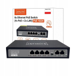 Switch 6 porti 4x PoE 2x Uplink 60W Zenwire 1024 PoE