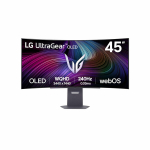 Monitor LG UltraGear | 45GX90SA-B | 45 in | UWQHD 3440 x 1440 at 240 Hz | 1300 cd/m&sup2; |USB-C 65W | Height, swivel, tilt | Speaker(s) | Built-in Ethernet