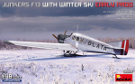 Liimitav mudel MiniArt 48020 Junkers F13 with Winter Ski. Early Prod. 1/48