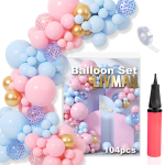 &Otilde;hupallivanikute komplekt erinevateks pidustusteks LIVMAN 022 koos &otilde;hupallipumbaga, 104 osa