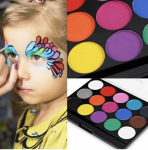 n&auml;o- ja kehav&auml;rvid, 15 v&auml;rvi koos pintslitega