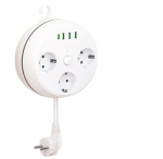 Happy people andy multifunktsionaalne pikendusjuhe 5 m + USB + Type-C