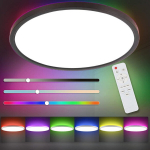 RGB LED &uuml;mmargune laevalgusti, must &auml;&auml;ris