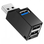 USB pordi jaotur, jaotuskarp, must, Must
