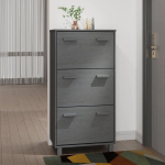 vidaXL jalatsikapp, tumehall, 59,5x35x117 cm, toekas m&auml;nnipuit