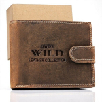 Meeste naturaalnahast rahakott Always Wild, pruun