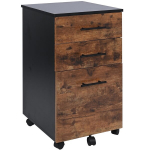 Sahtlitega kontorikapp, Begryf, 72&times;42&times;40 cm, tumepruun/must, 3 sahtlit.