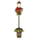 J&otilde;ululatern marjade, k&auml;bide ja paelaga, LED-tuled, metallist mast, 150 cm, Žalioji