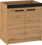 Valamu aluskapp Meblocross Rodos ROD-10 S80-Z, tamm artisan/must