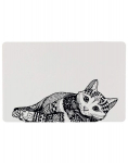 Kausi all olev matt : Trixie Zentangle platsimatt, 44 &times; 28 cm, valge|must.