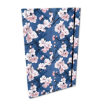 A5 ruuduline m&auml;rkmik koos kustutuskummiga Soft Touch Cherry Blossom - EV-Corp