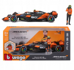 Bburago Mclaren Mcl38 Lando Norrise 1:24 mudel juhifiguuriga