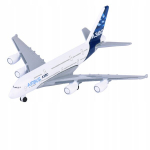 Metallist reisilennuk Airbus A380-800, valge, 11 cm