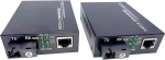 Elfcam&reg; - 2 x gigabit ethernet kiudoptiline meediakonverter 10/100/1000 mbps koos mini-gbic (sfp)-ga, et &uuml;hendada &uuml;hemoodilisi kiudoptilisi kaableid sc-pistikupesadega 20 km, (1 rj45 port * 1 rj45 port)