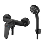 Seinale paigaldatav du&scaron;isegisti koos du&scaron;ikomplektiga Kuchinox Atez, must