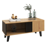 Diivanilaud 100&times;60&times;45 cm sahtliga, must/puit