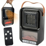 Kaasaskantav lauak&uuml;te 500 W koos kaugjuhtimispuldiga, dekoratsioon &ndash; kamin