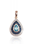 Punasest kullast ripats teemantidega Diamond Sky "Royal", proov 585, Golden
