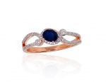 Punasest kullast s&otilde;rmus briljandiga Diamond Sky "Je t'aime III", proov 585