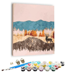 Numbrite j&auml;rgi maalimine &ndash; pilt, v&auml;rvid, pintslid, komplekt &bdquo;field&ldquo;, 40 &times; 50 cm