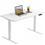 Valge elektriline t&otilde;stetav laud 160x80, reguleeritav, modernne, 72&ndash;118 cm