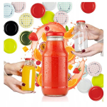 10x kaanega klaaspudelit mahla jaoks 330ml