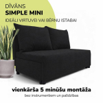 Kahe kohaline lahtik&auml;iv diivan Simple Mini, Podrez, grafiit