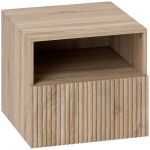 &Ouml;&ouml;kapp, k&auml;epidemeteta disain, avatud riiul, sahtel, seinakinnitus, helepruun