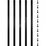 Alumiinituote pystytolppa 75 cm, 76 kpl pakkaus, hopeanv&auml;rinen