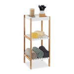 Vannitoa riiul 3 riiuliga 72x30x29cm., helepruun/valge