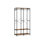 Avatud riidekapp 40x94,5x180cm., must/pruun