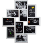 Valge plastist 10 fotoga pildiraam