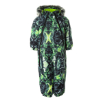 Huppa Laste talvekombe ORION, lime pattern