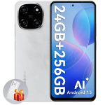 Telefon Blackview COLOR 6 4G 8/256GB SD 2TB, 6.67" 90Hz 50MP+13MP, 5000mAh Android 15 Dual SIM Face ID - Valge