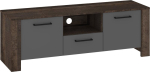 TV laud Meblocross Slide Sli-10 2D1S, tumepruun/hall
