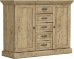 Kummut Royal Gala Meble, 127x46x98 cm, hele tamm