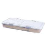 Voodi alla hoiukast, 80.5x39.6x17.5 cm, hall, plastikust hoiukast