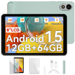 Tahvelarvuti Blackview ZENO 1 8" FHD AI x Android 15, RAM 12 GB ROM 64 GB/SD 2 TB, 6000mAh Widevine L1 1080P WPS Roheline