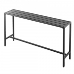 Baarilaud, 160x37.5 cm, Must, Metallraam