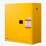 Tulekindel kapp 109.2x46x118 cm kollane terasest hoiukapp
