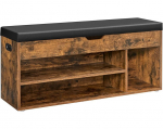 Koridori panipaigapink istmega 100 x 44 x 30 cm - m&auml;&auml;rdunudpruun korraldaja