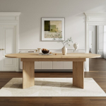 Pikendatav s&ouml;&ouml;gilaud 160/200&times;90 cm, 6&ndash;8 inimesele, tamme toon, 1 tk.
