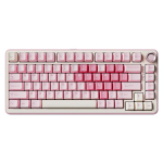 YUNZII B75 PRO juhtmeta mehaaniline klaviatuur, 75% paigutus koos kerimisrattaga, RGB-taustvalgustus, Bluetooth/Type-C/2,4G, roosa