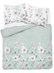 Detexpol m&uuml;ndiroheline ja roosade lilledega mikrokiust voodipesukomplekt 200x220 cm