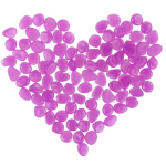 Helendavad fluorestseeruvad kivikesed, roosad, 100 tk.