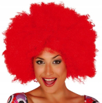 KLOUN Parukas Punane AFRO Lokkidega DISCO 80ndad